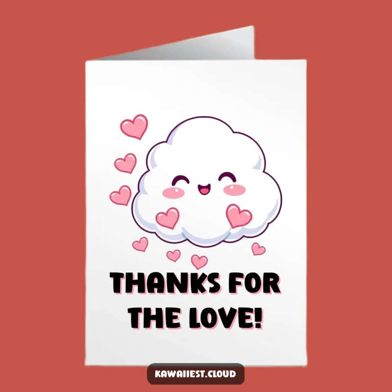 Free Printable Heart Cloud Thank You Card: Loving Downloadable Gratitude!