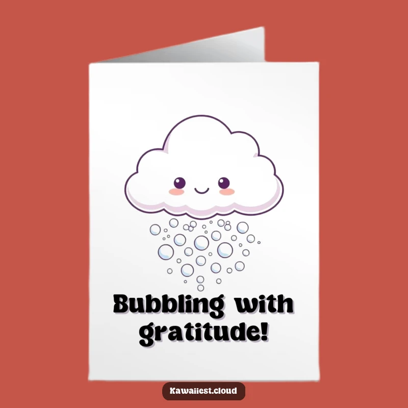 Free Printable Thank You Card: Bubble Cloud, Funny Downloadable Appreciation Gift