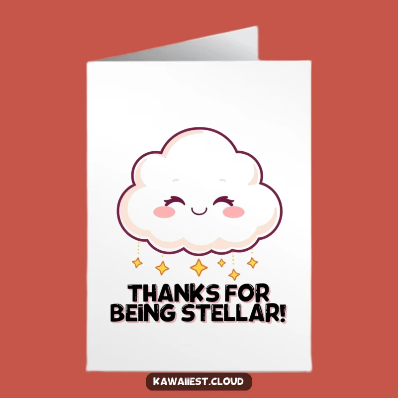 Free Printable Thank You Card: Funny Cloud Dropping Thanks Downloadable