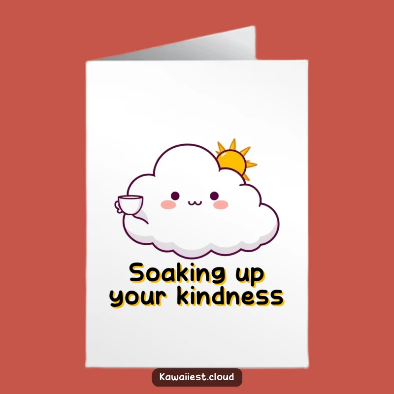 Free Printable Thank You Card: Sunshine Cup Cloud for a Grateful, Downloadable Gift