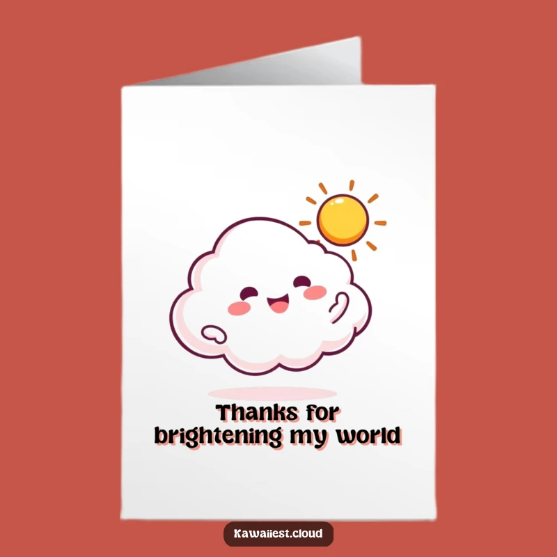 Sunny Cloud Spin Thank You Free Printable Card - Warm Gratitude Downloadable Gift