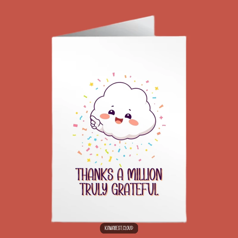Funny Free Printable Thank You Card: Confetti Cloud Appreciation - Downloadable Art