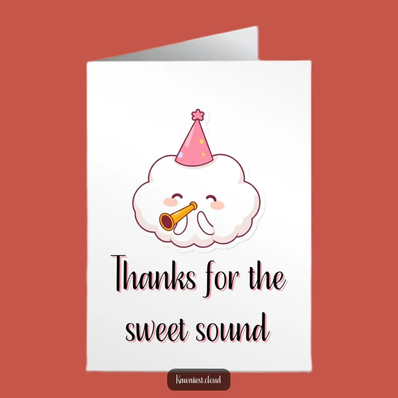 Free Printable Party Cloud Thank You Card: Funny Downloadable Appreciation