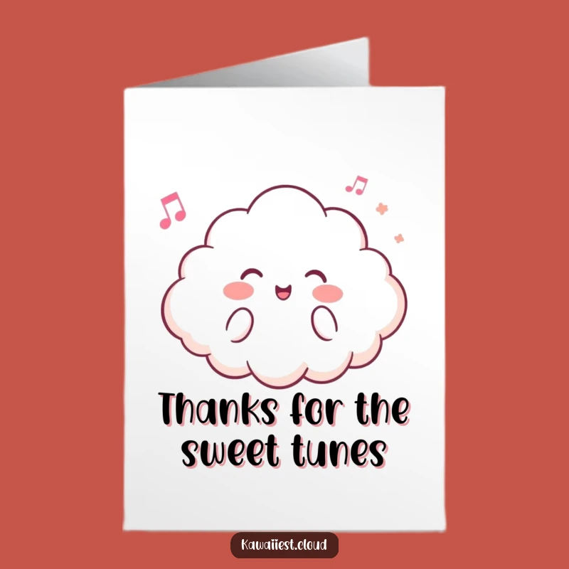 Free Printable Thank You Card: Cloud's Musical Hum - Funny Downloadable Gift Expressing Gratitude