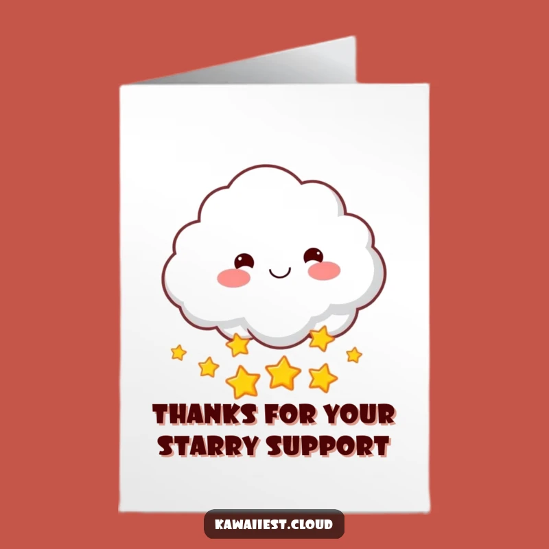 Free Printable Thank You Card: Star-Throwing Cloud for a Grateful, Downloadable Gift
