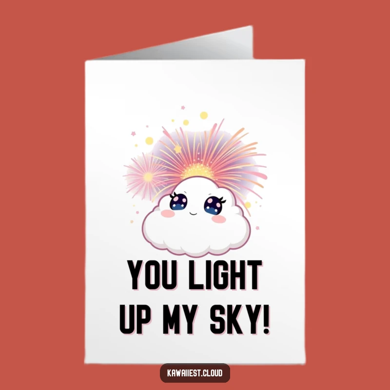 Wonderful Cloud Firework Free Printable Thank You Card - Dreamy Downloadable Gift