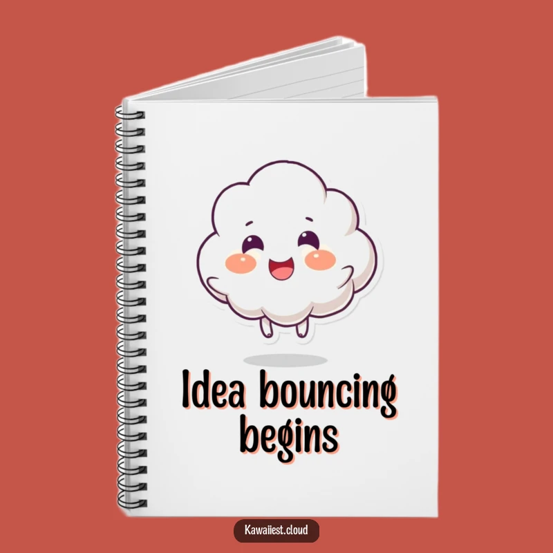 Funny Cloud Bounce Notebook: Lined Character Journal for Happy Ideas