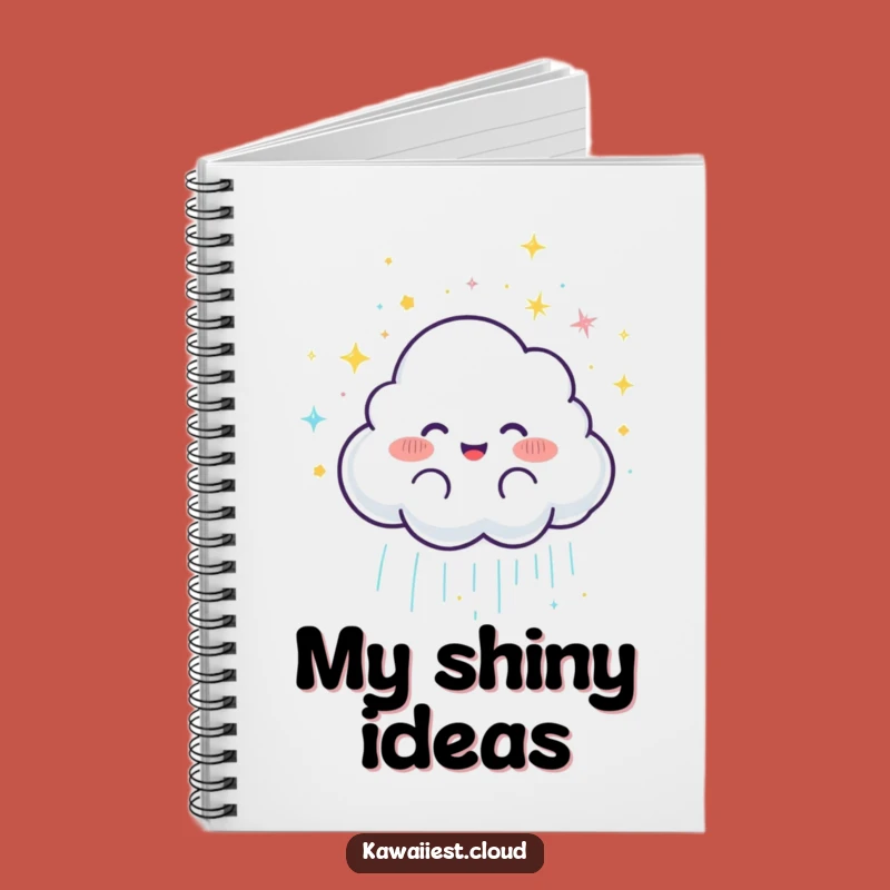 Funny Cloud Rain Notebook: Joyful Ideas, Glittery Journal