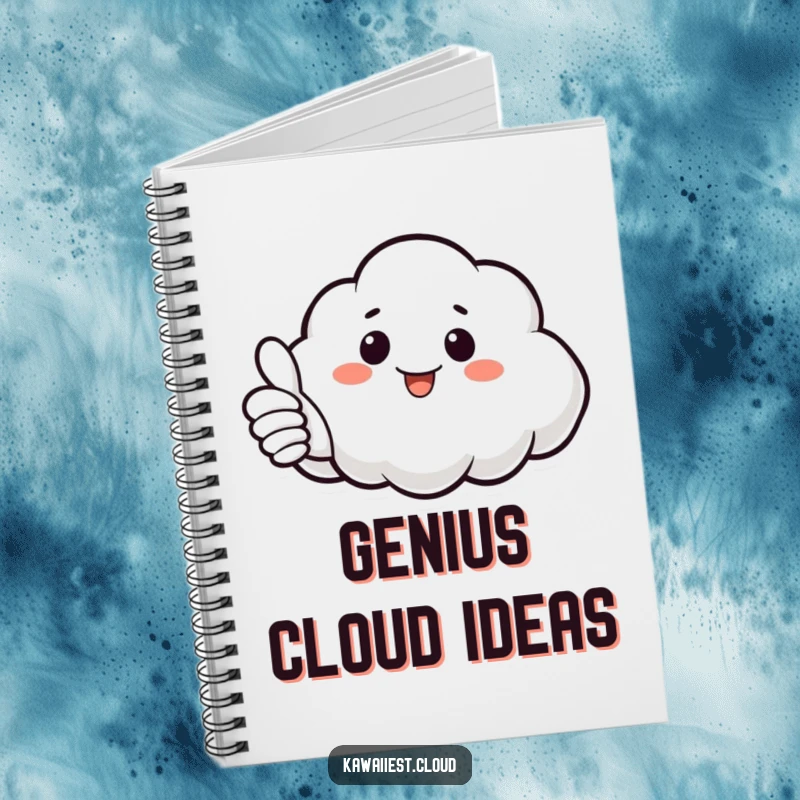 Funny Cloud Notebook: A notebook featuring a cloud giving a thumbs up, perfect for writing down your positive thoughts.
