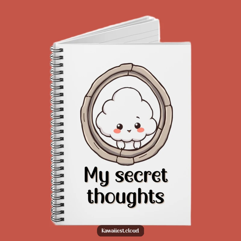 Funny Curious Cloud Notebook: Peeking Character Journal, Engaging Humorous Gift