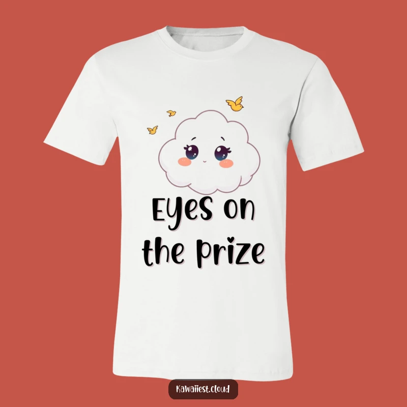 Funny Bird Watching Cloud T-Shirt: Wide Eyes, Curious Character, Ideal Humorous Gift