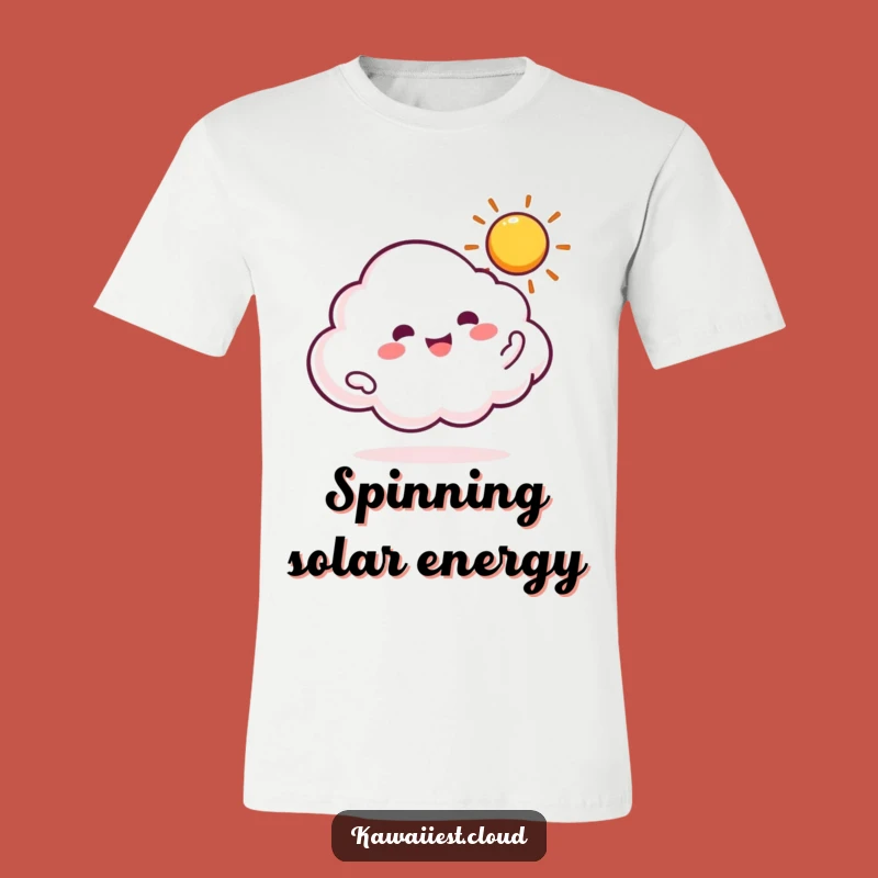 Funny Cloud Spinning Sun T-Shirt: Celestial Humor, Great Fun Gift Apparel