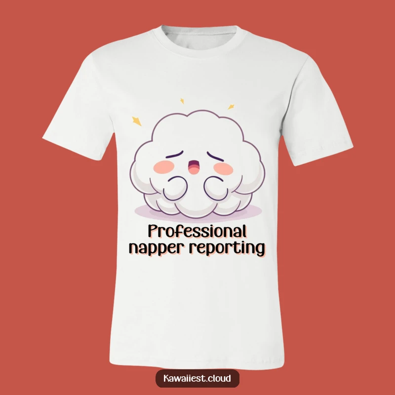 Funny Sleepy Cloud Yawn T-Shirt - Comfy Graphic Tee for Relaxed Vibes