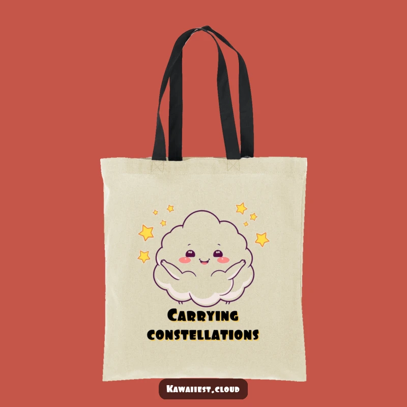 Funny Juggling Cloud Tote Bag: Starry Carry-all, Enchanting Humorous Gift