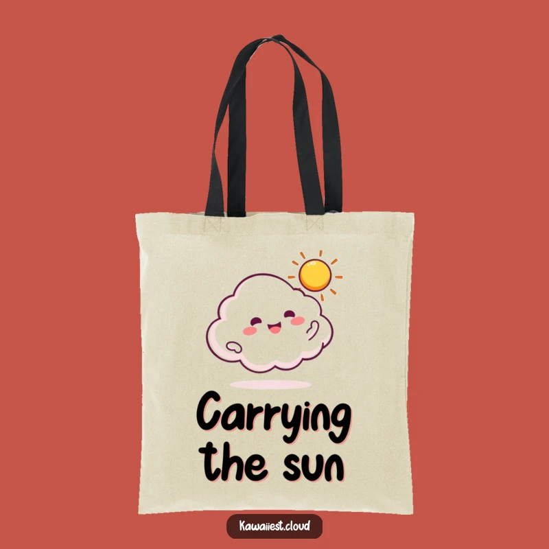Funny Cloud Spinning Sun Tote Bag: Carry Celestial Fun, Ideal Gift Accessory