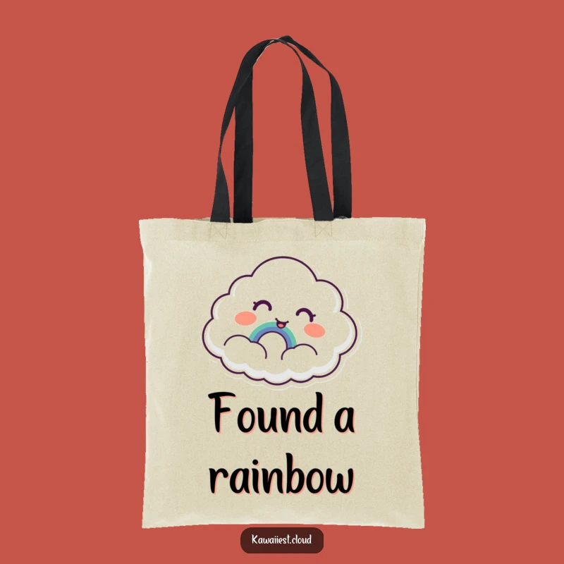 Funny Cloud Rainbow Surprise Tote Bag: Carry Your Joyful Finds