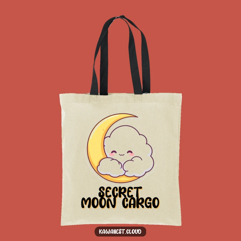 Funny Cloud Moon Tote Bag - Mischievous Carry-All for Celestial Fans Gift