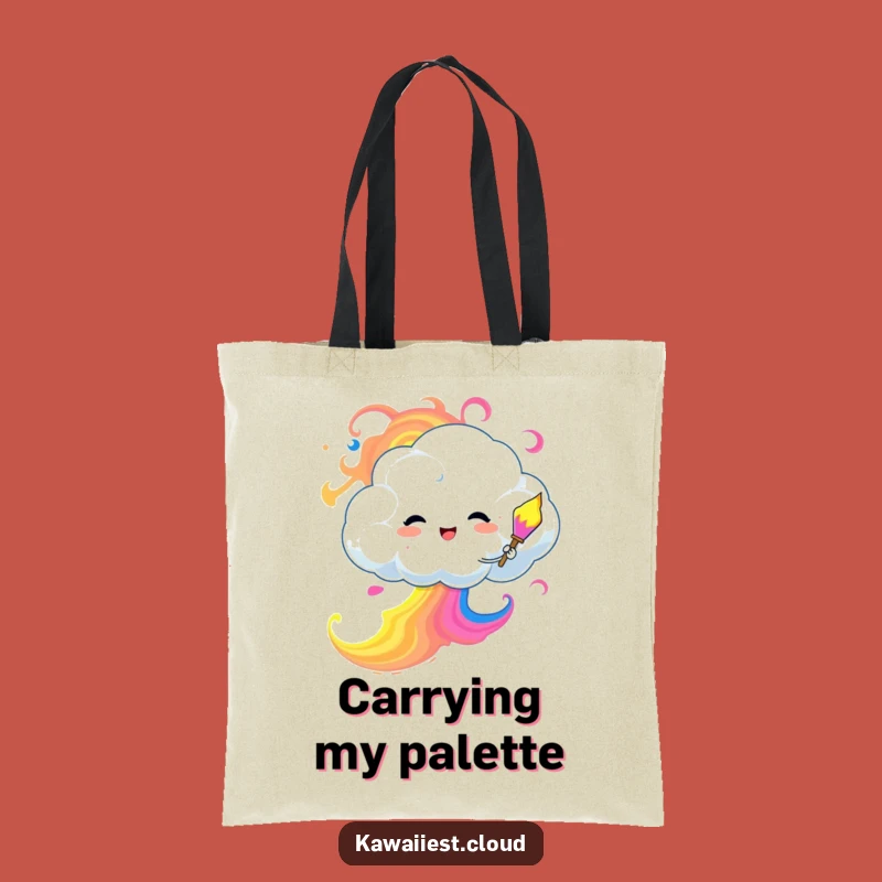 Funny Cloud Painter Tote Bag: Carry Your Creativity in Style