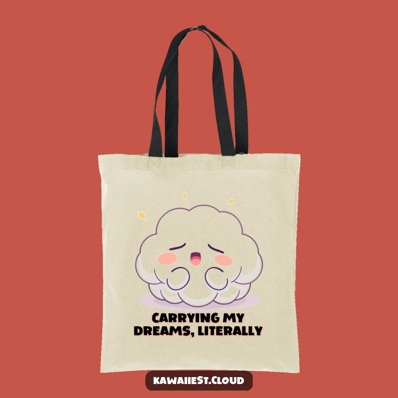 Funny Sleepy Cloud Yawn Tote Bag - Stylish & Humorous Carry-All